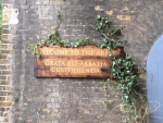 Signage for the entrance to The Abbey