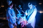 Actors in the field hospital